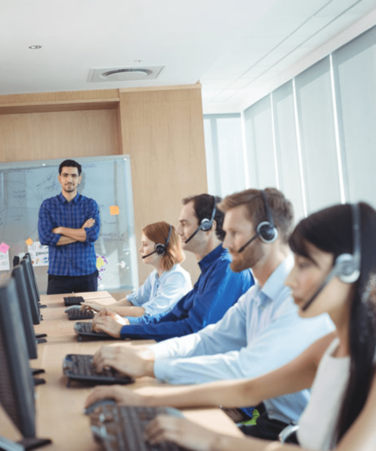 People Wearing Headsets